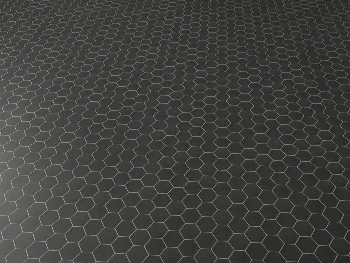 Ashland Black Hexagon 3X3 | In Home Stone