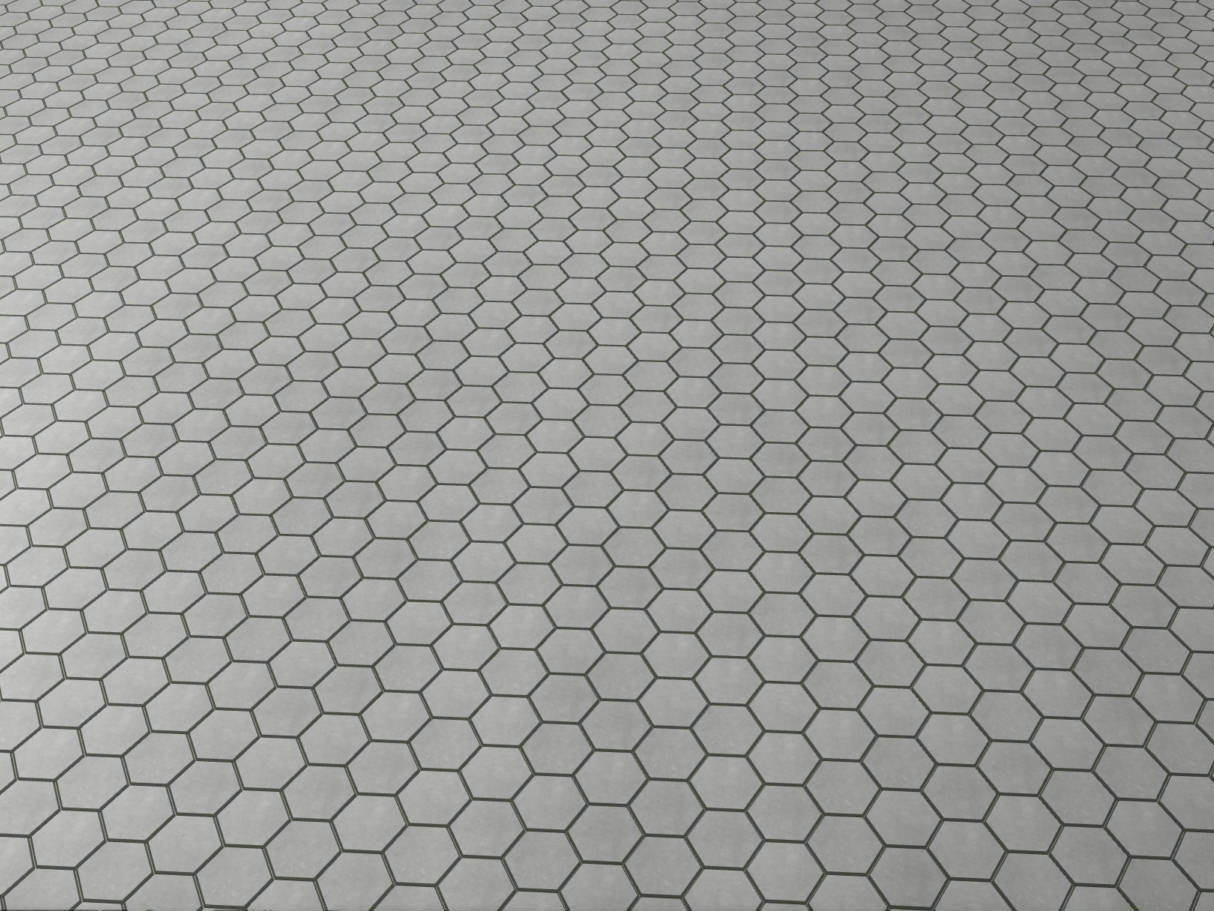 Ashland Grey Hexagon 3X3 | In Home Stone