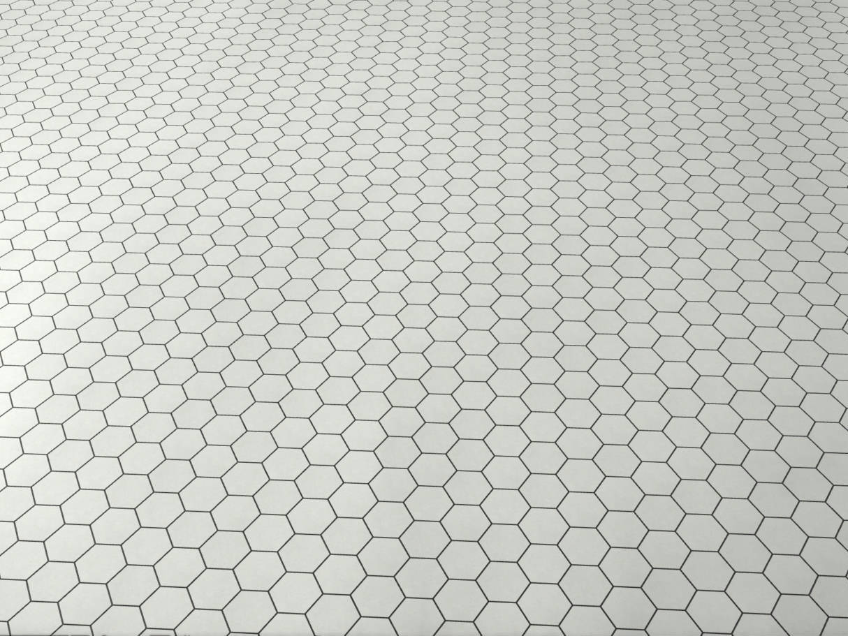 Ashland White Hexagon 3X3 | In Home Stone