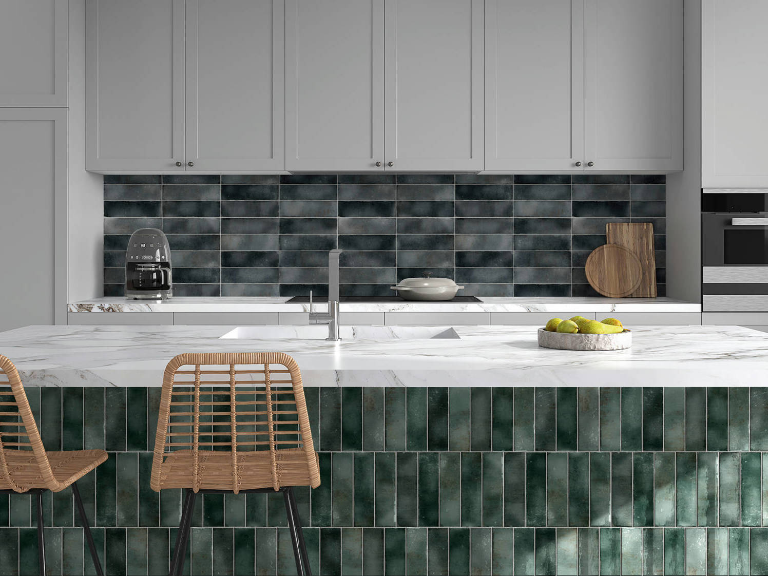 Miami Brickell Jade and Key Biscayne Anthracite | In Home Stone