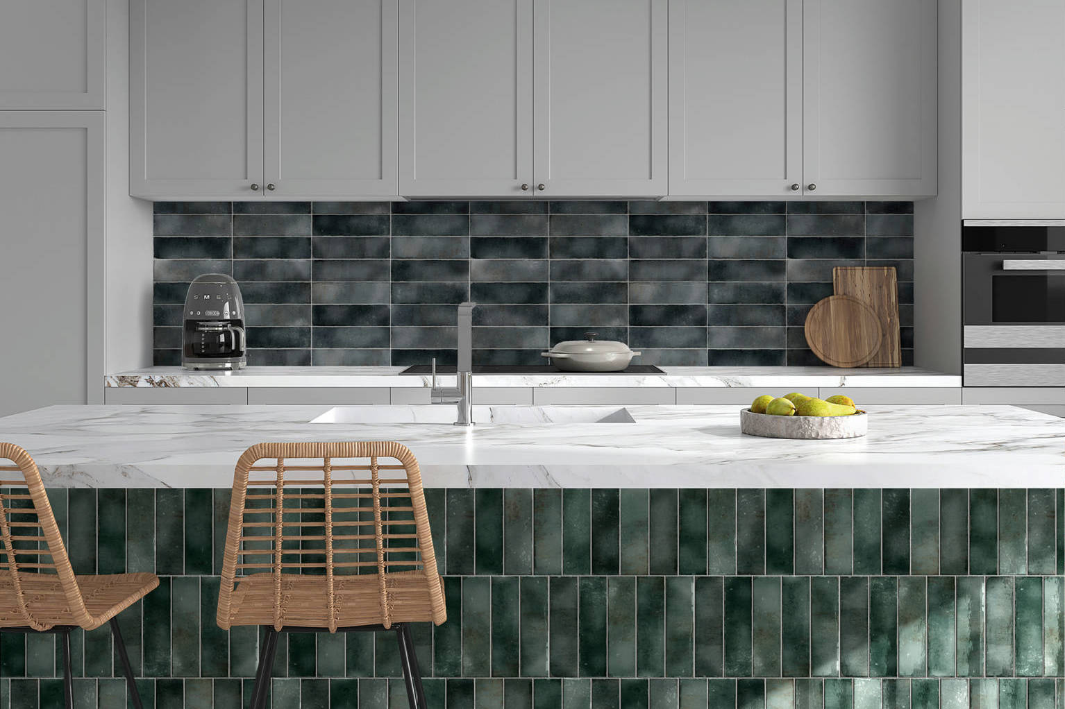 Miami Brickell Jade and Key Biscayne Anthracite | In Home Stone