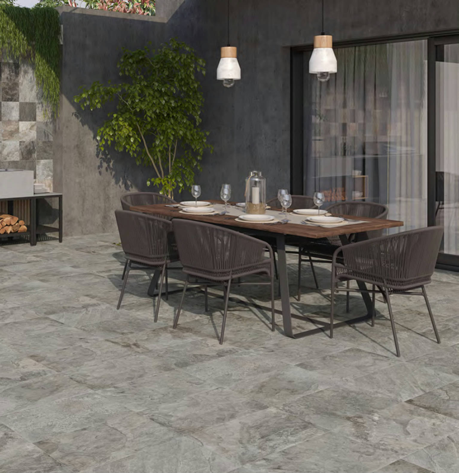 Nepal Slate Chitwan Gris12x24 | In Home Stone