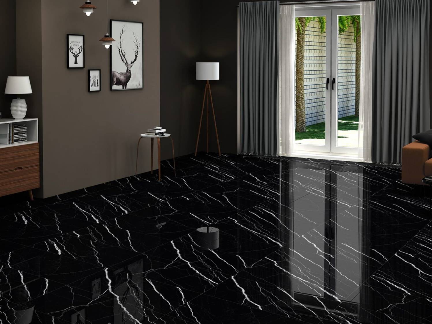 Treasure Midnight Nero 24x48 | In Home Stone