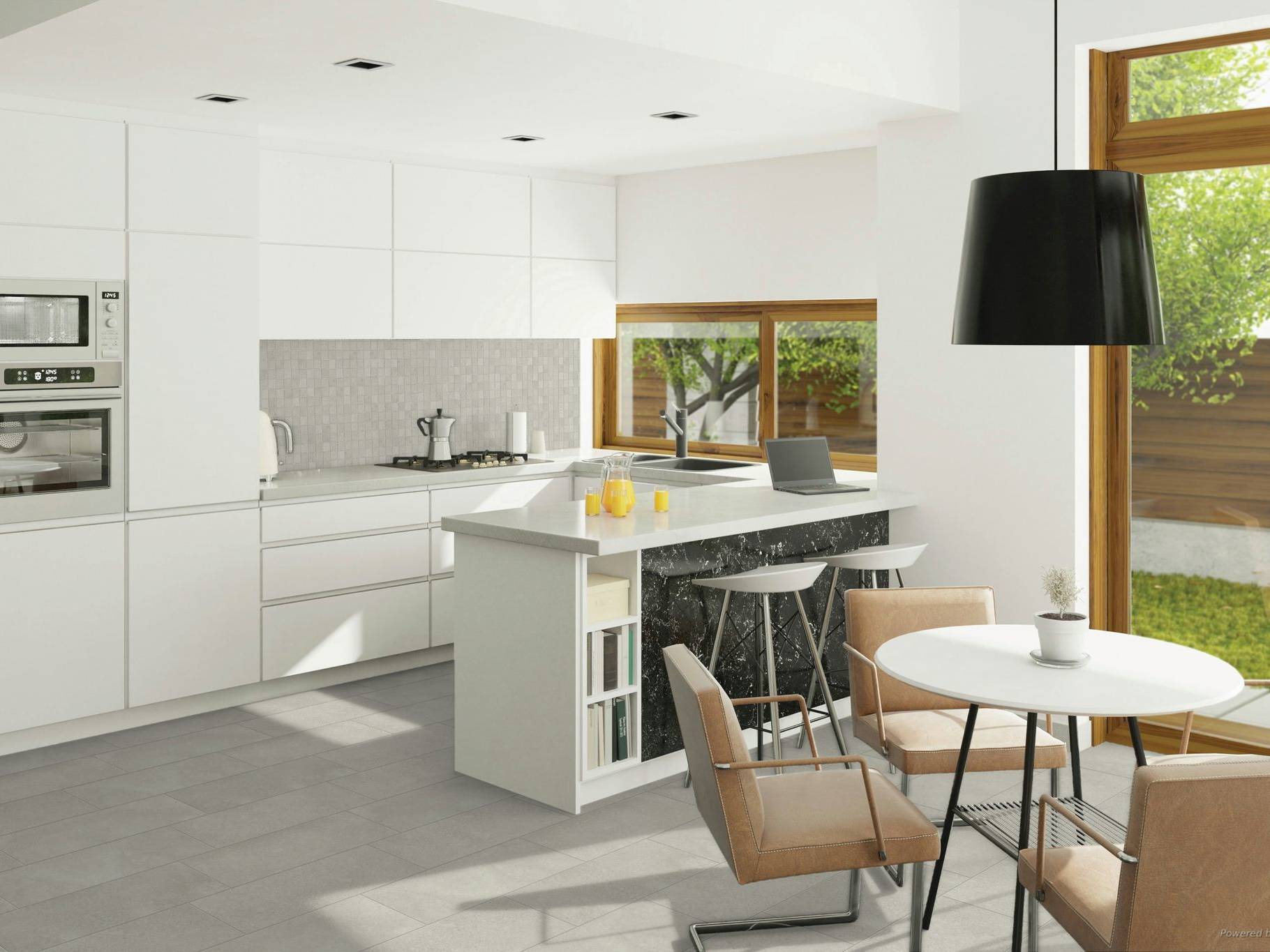 Madison 12x24 and 2x2 Glacier Matte 2 | In Home Stone