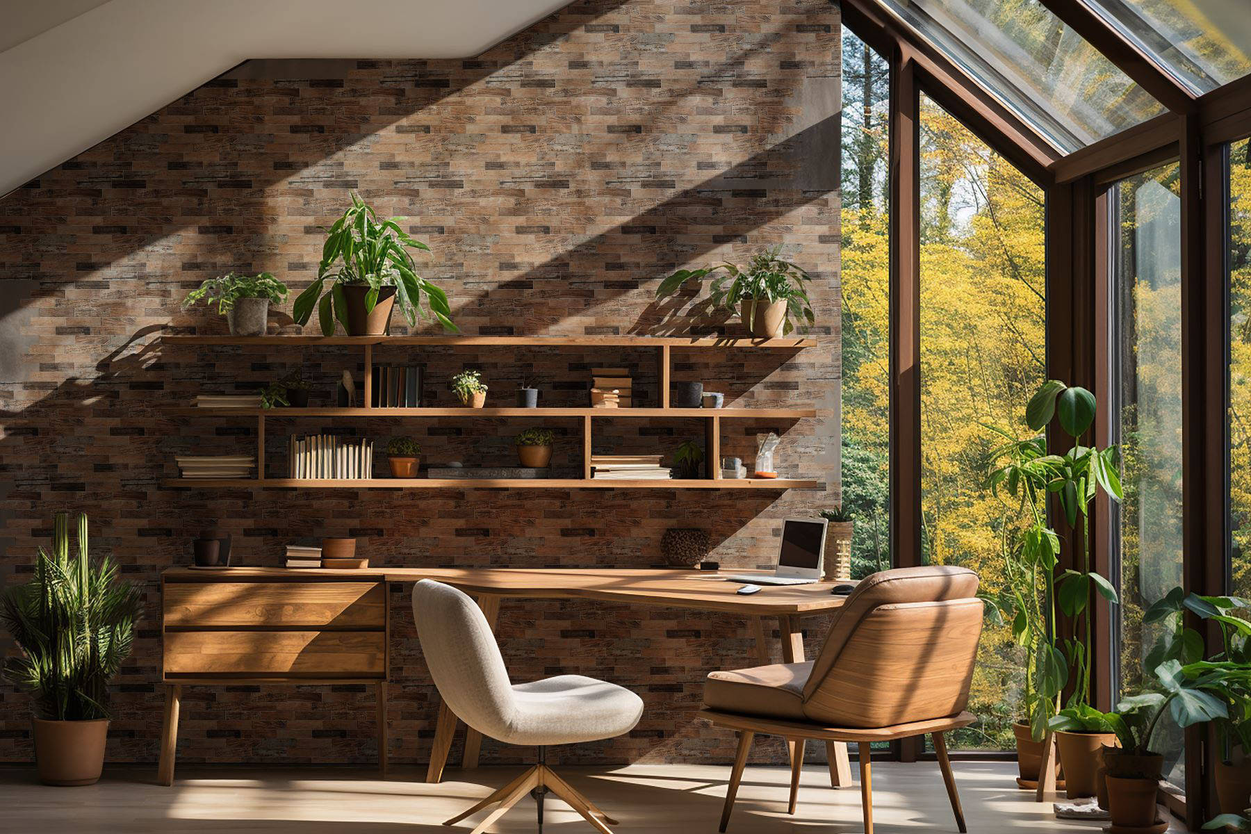 Beige Brown Mix Wood | In Home Stone