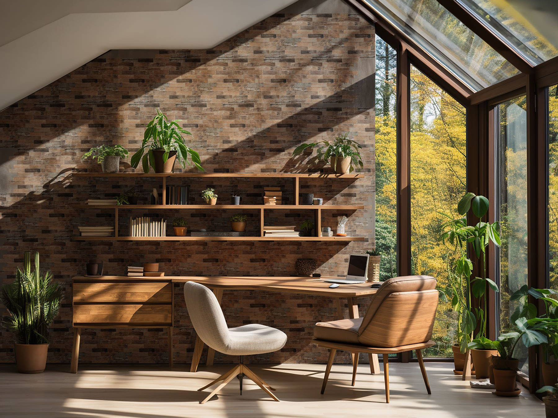 Beige Brown Mix Wood | In Home Stone