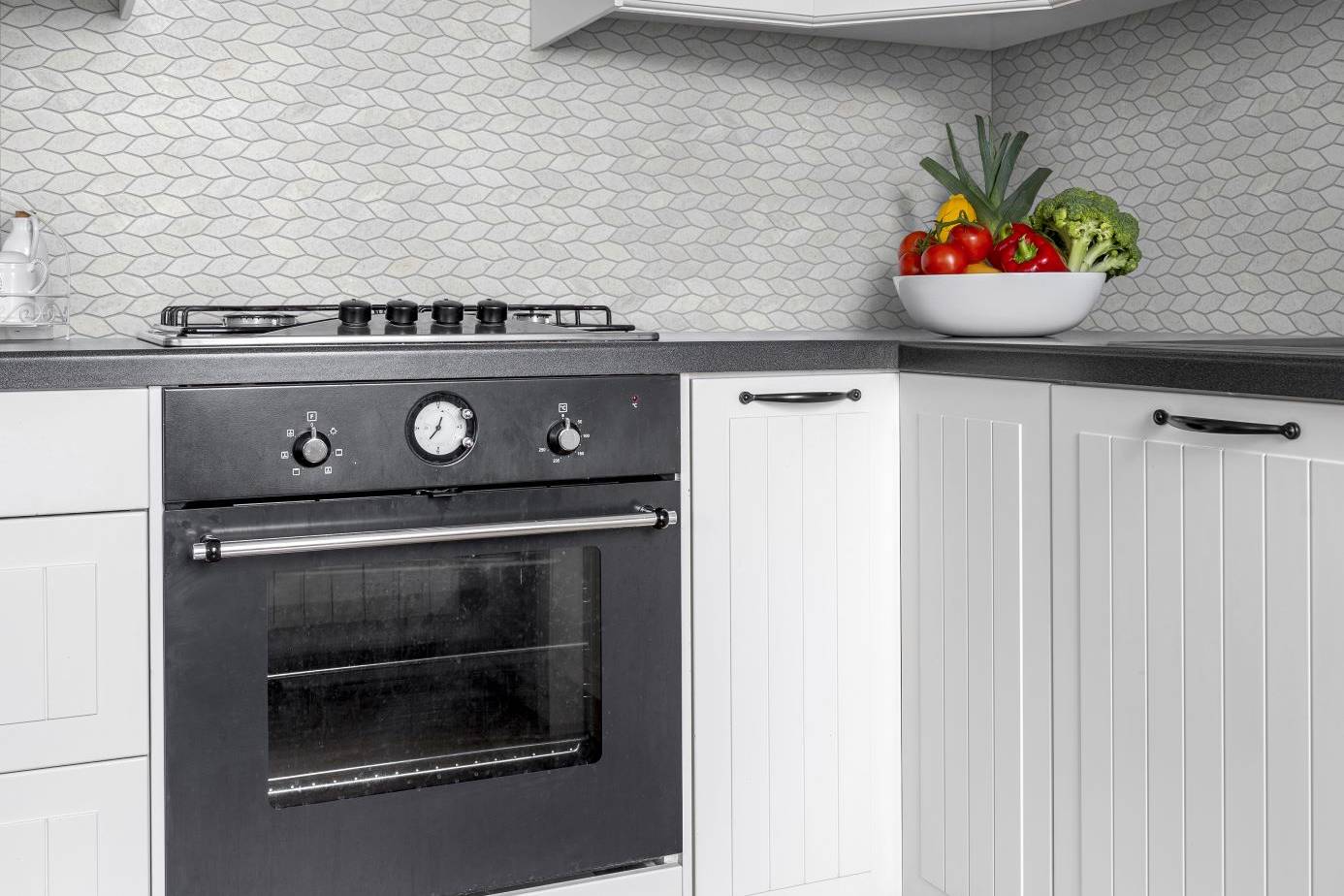 Elongated Hexagon White | In Home Stone