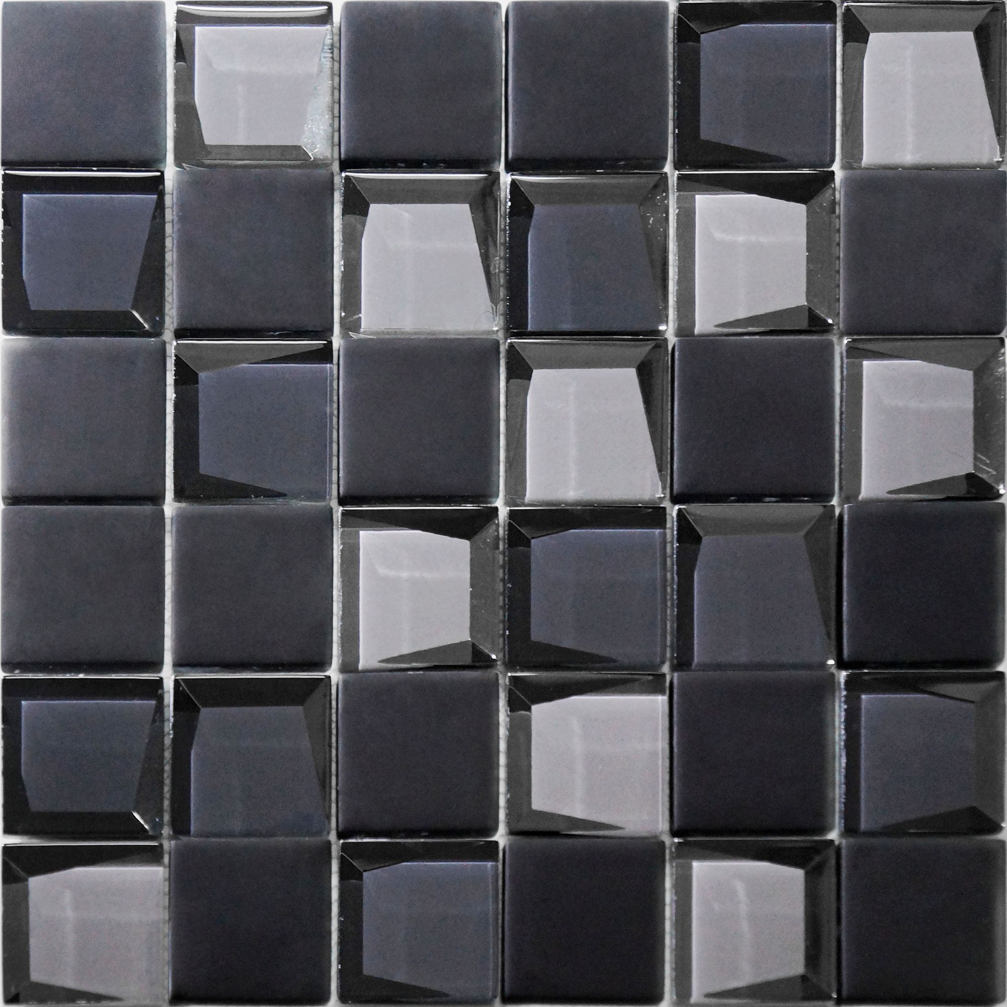 Glass 2"x2" Grey Mix Mosaic | In Home Stone