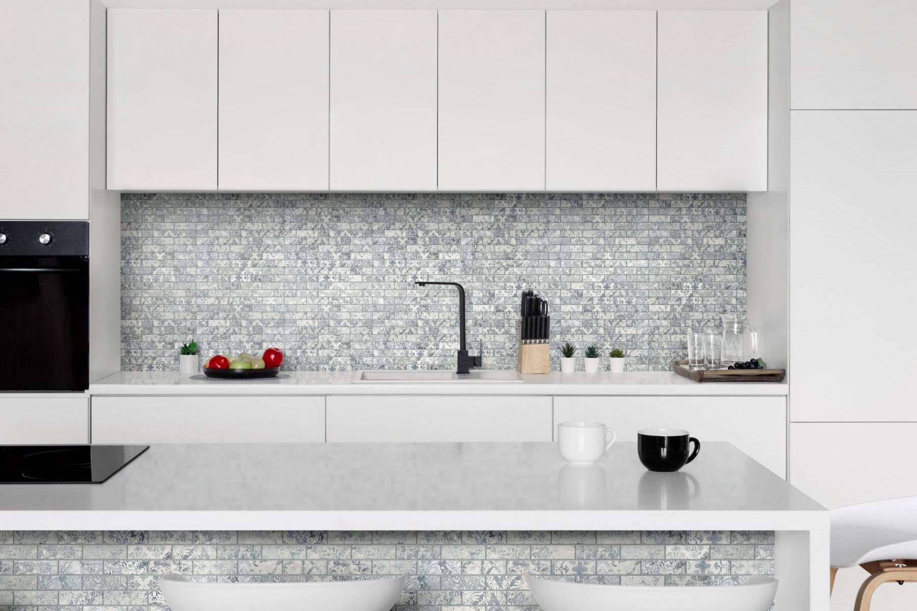 Grey Mix Pattern Deco Brick Matte Glazed Porcelain 1 | In Home Stone