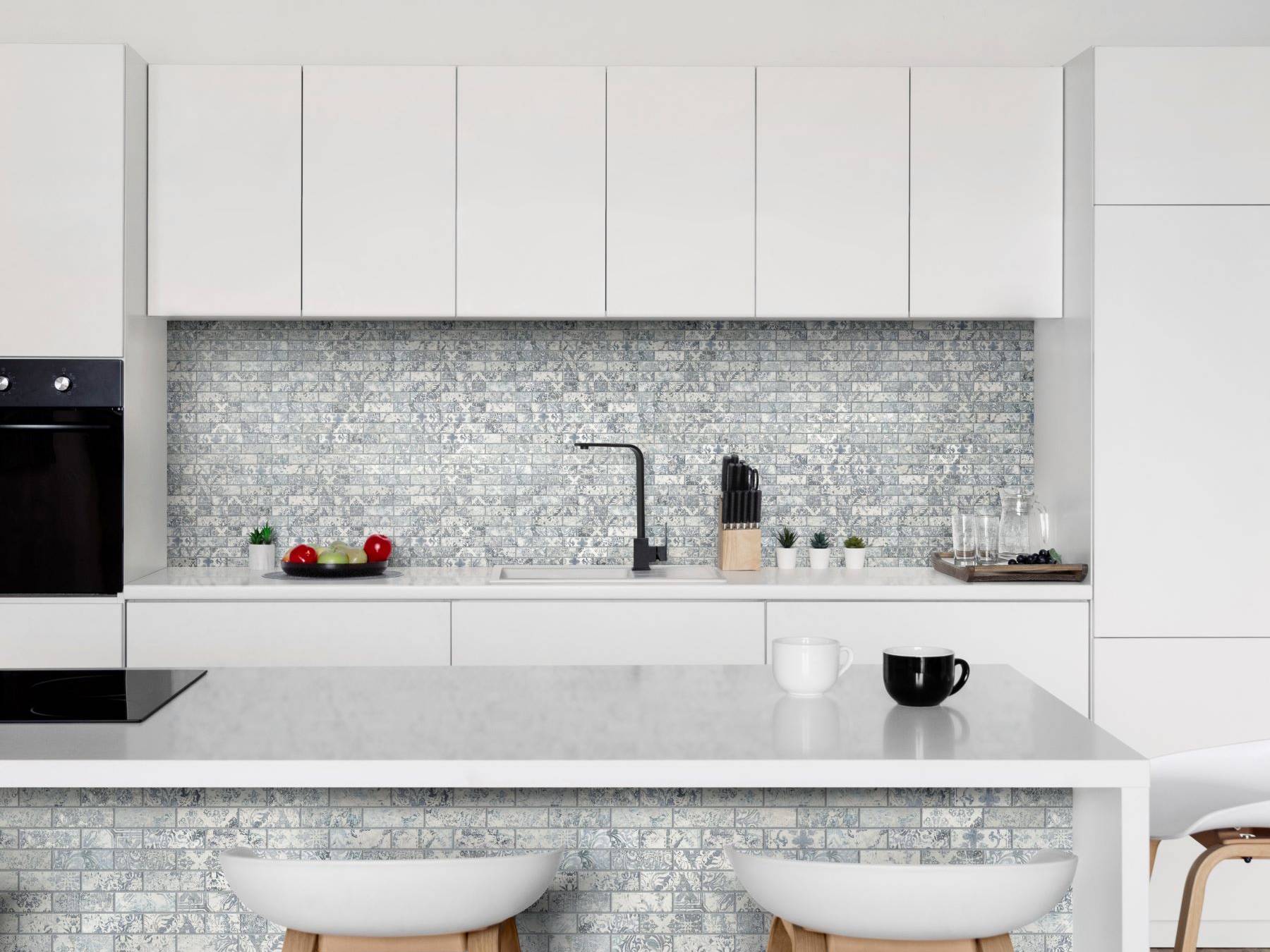 Grey Mix Pattern Deco Brick Matte Glazed Porcelain 1 | In Home Stone