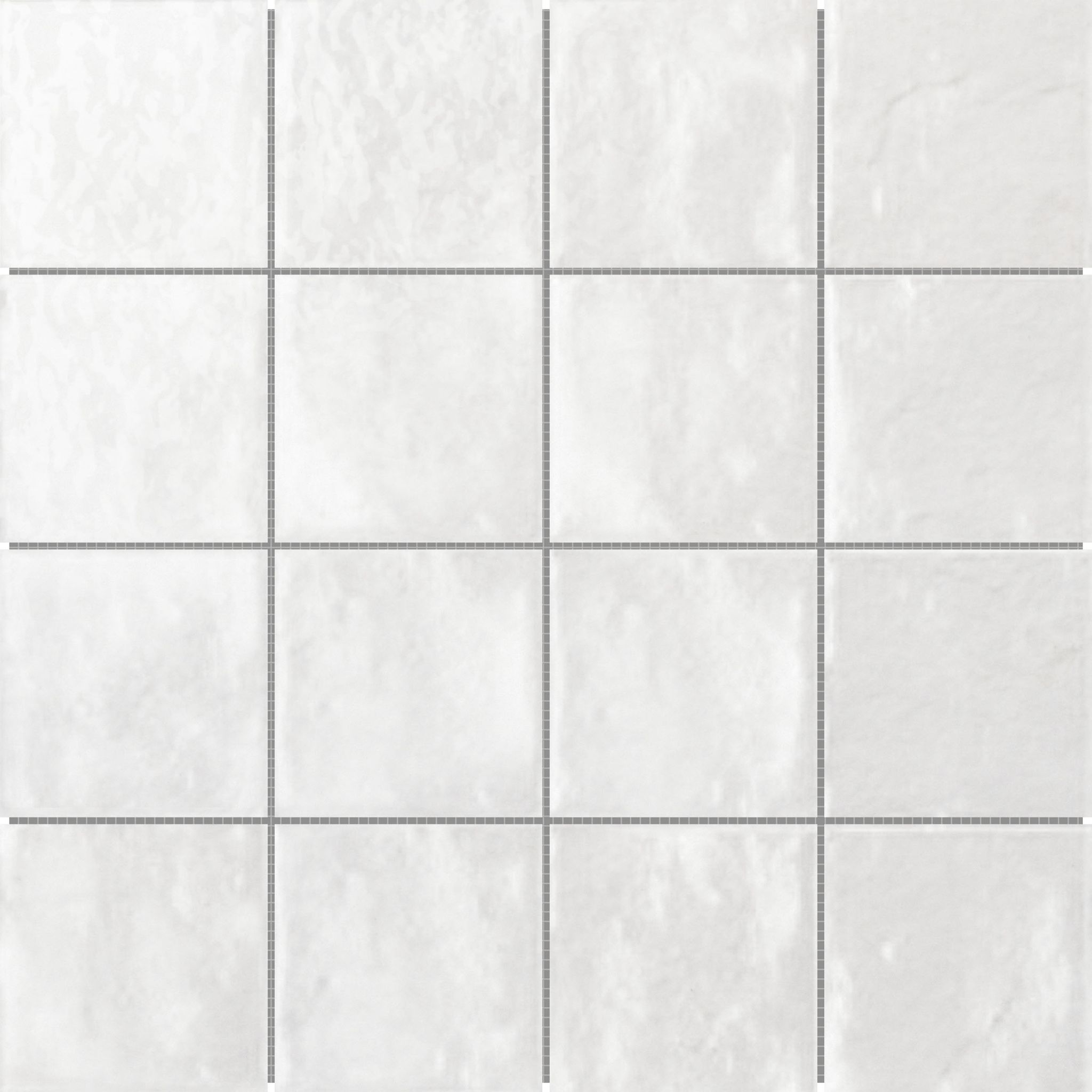 Zellige Glazed Ceramic White 3"x3" Mosaic | In Home Stone