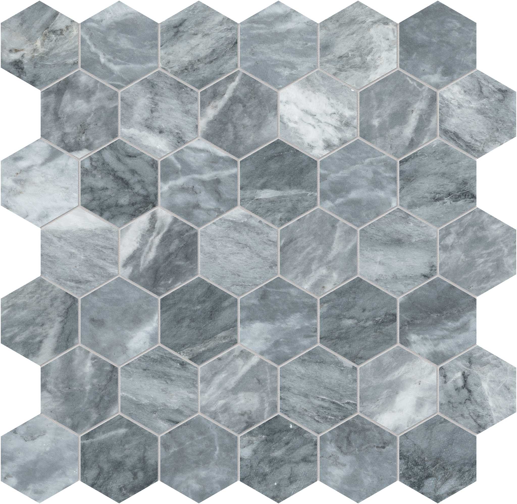 Aqua Intenso 2 Hexagon Mosaic | In Home Stone
