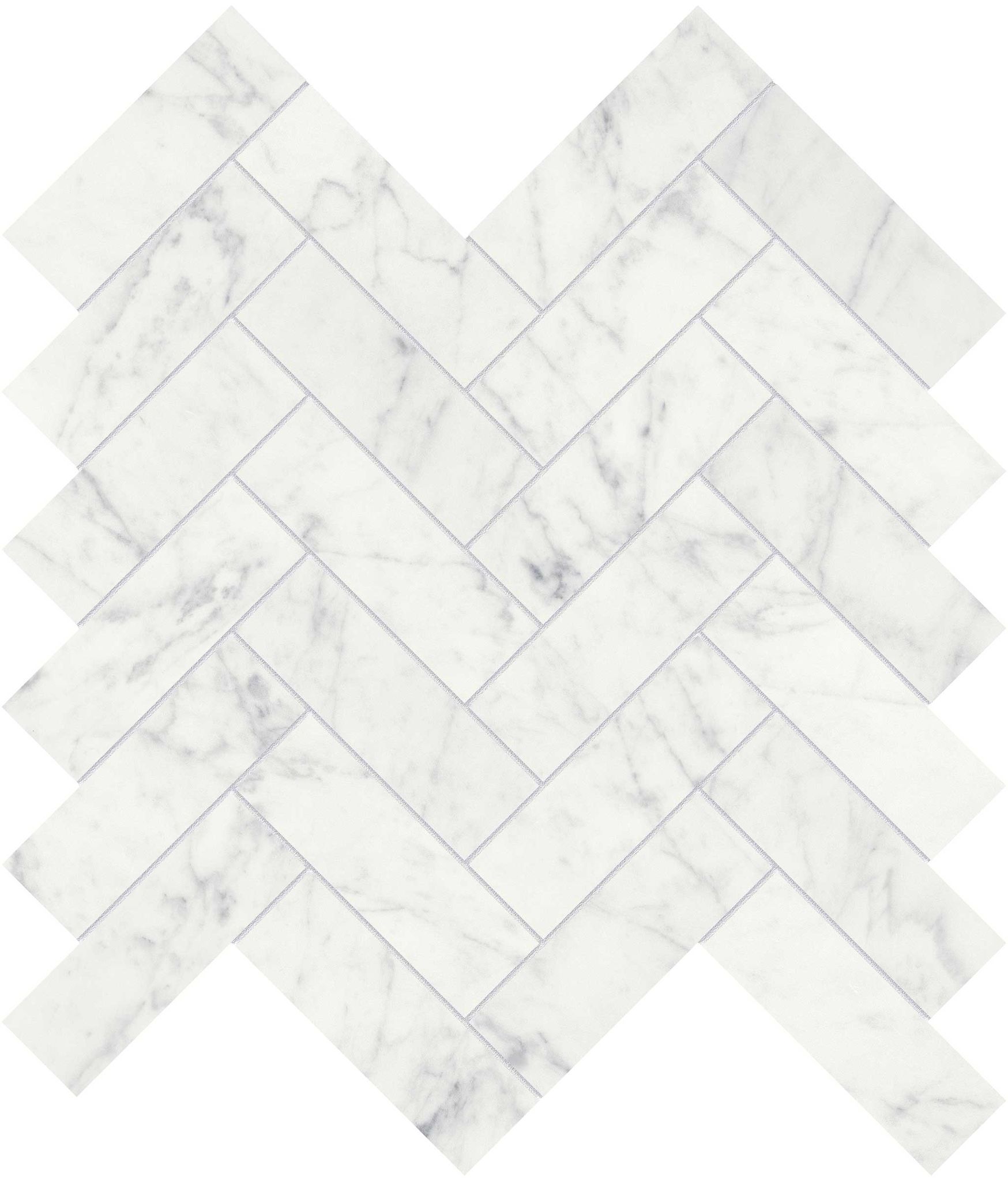 Eterna Bianco 1.25x4 Honed Herringbone Mosaic | In Home Stone