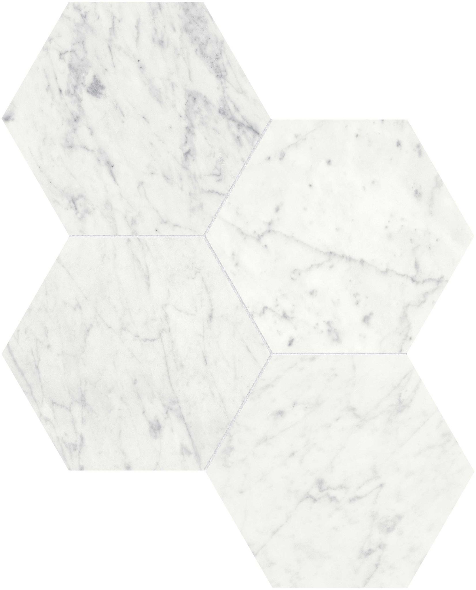 Eterna Bianco 6 Honed Hexagon Mosaic | In Home Stone