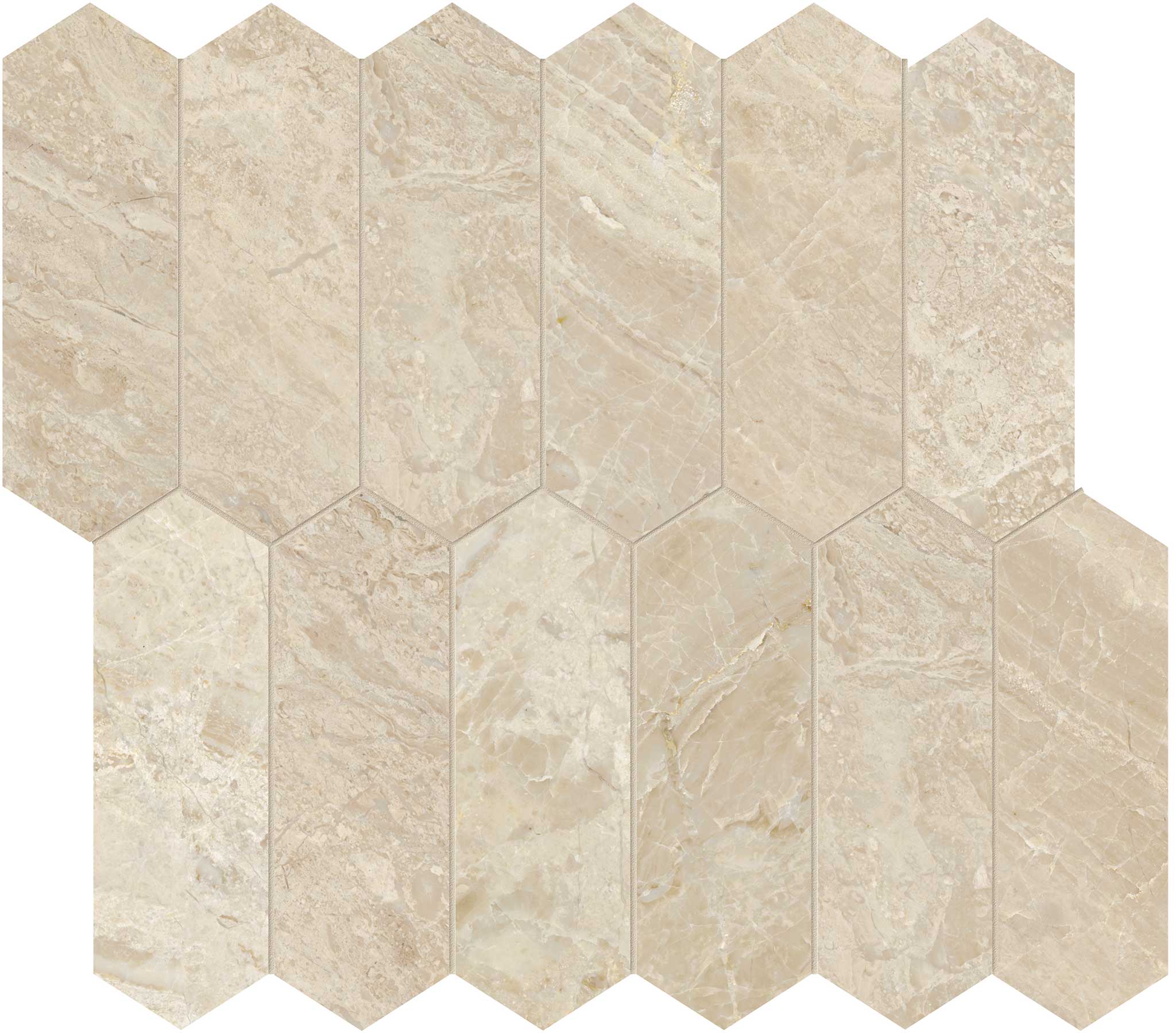Impero Reale 2x6 Honed Picket Mosaic | In Home Stone