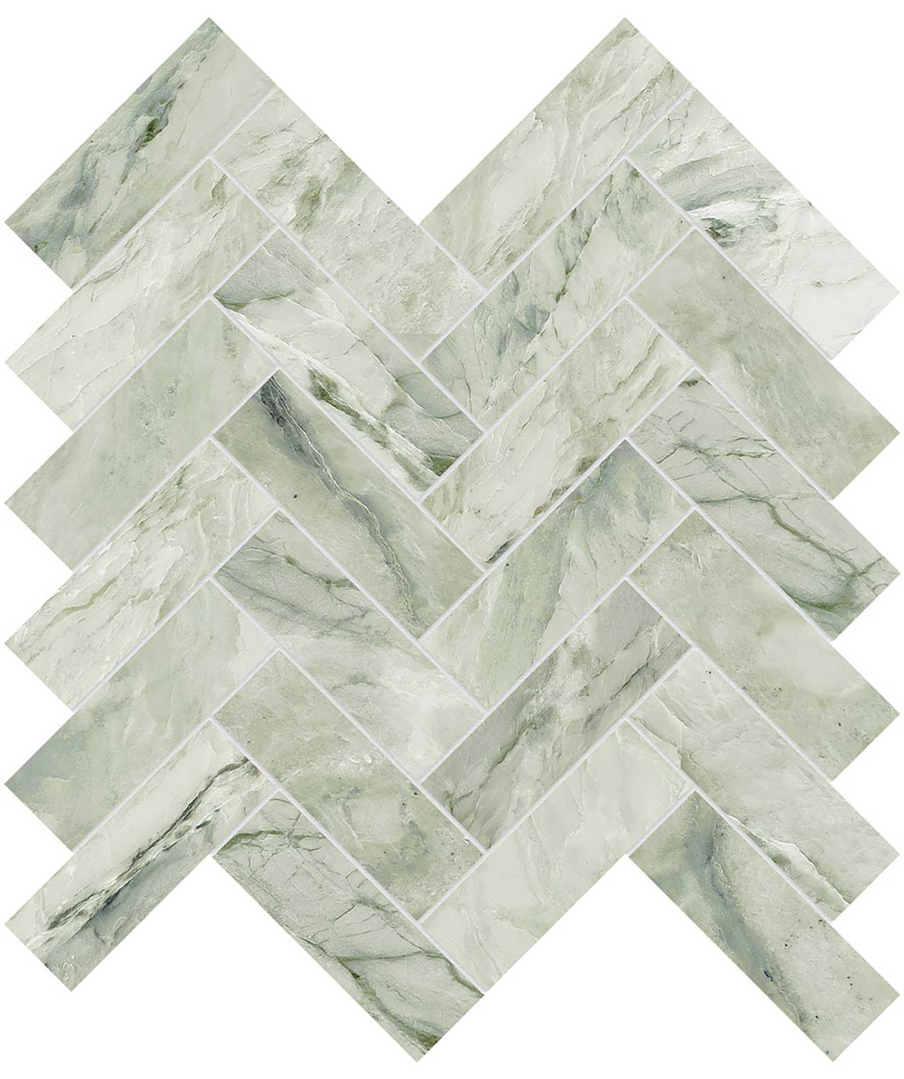 Moscato Argento 1.25x4 Herringbone Mosaic | In Home Stone