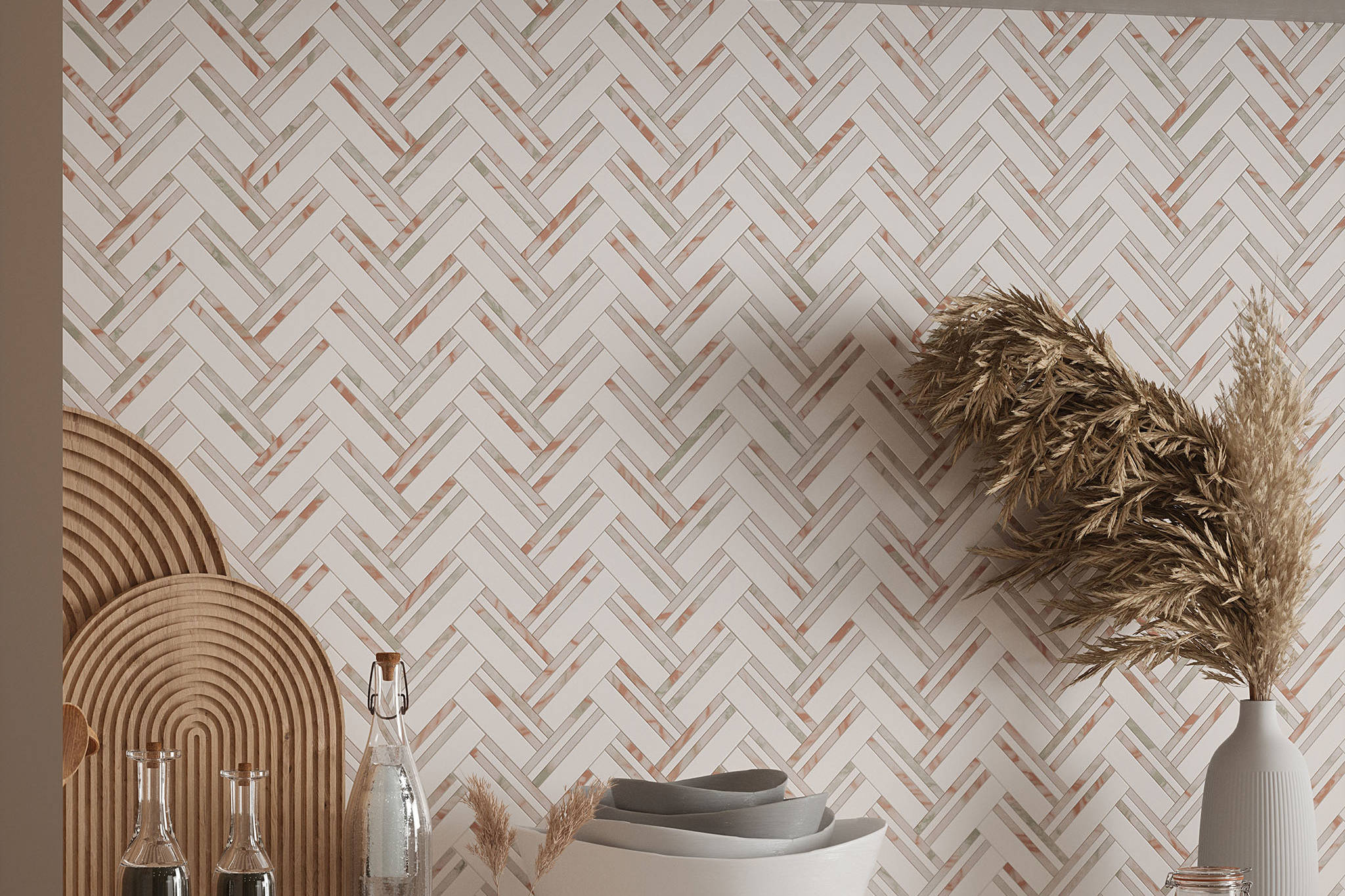 Rosey Weave Mosaic | In Home Stone