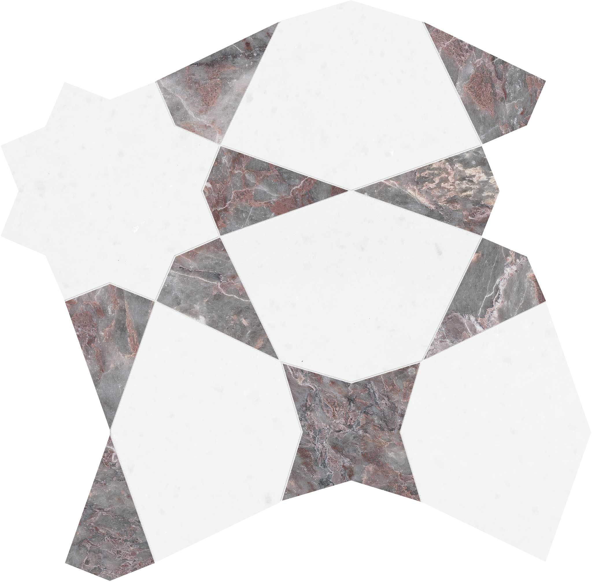 Utopio Stellar Burgundy Mosaic | In Home Stone