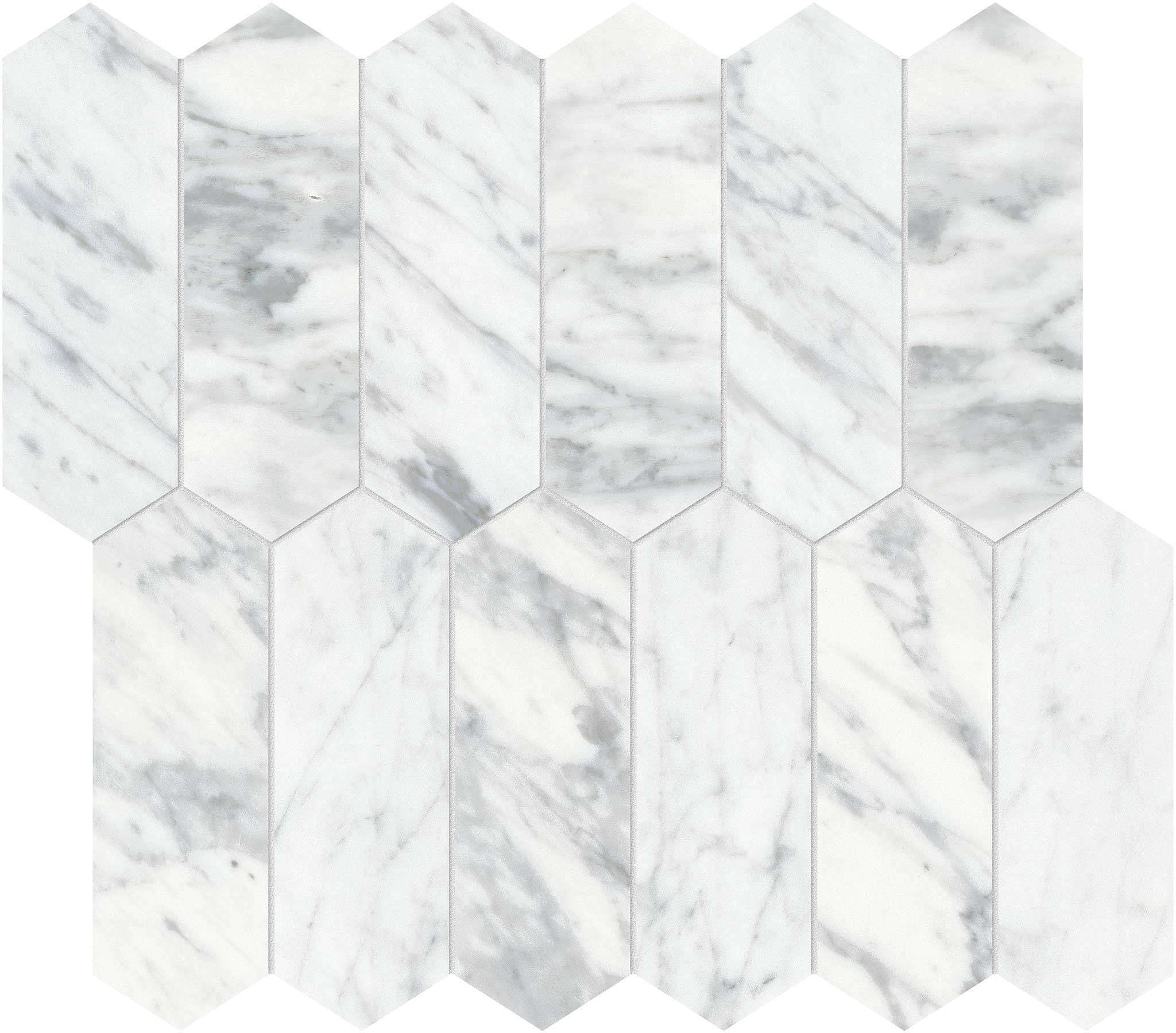 Virtue Bianco 2x6 Picket Mosaic | In Home Stone