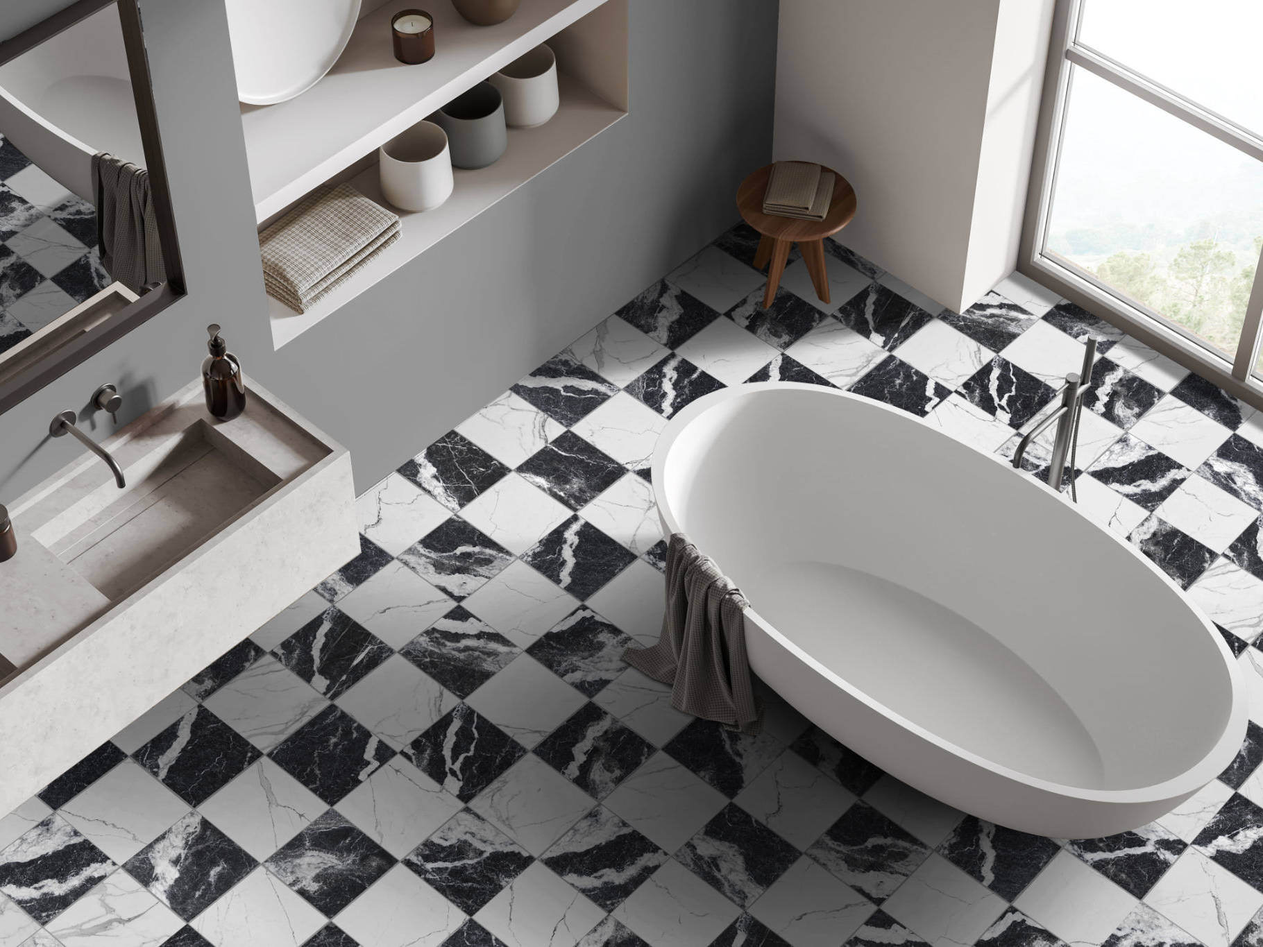 Obsession Nero & Statuario 2 | In Home Stone