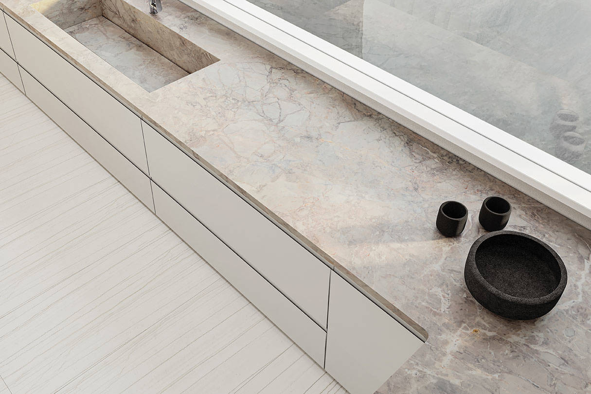 Royal Stoneworks TUSCAN WHITE VEIN 2 | In Home Stone