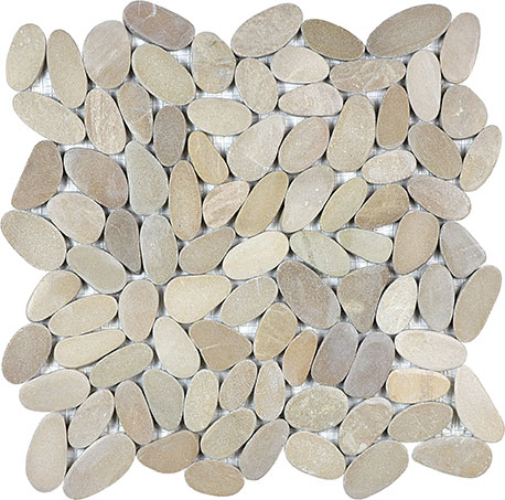 12X12 Flat Driftwood Tan | In Home Stone