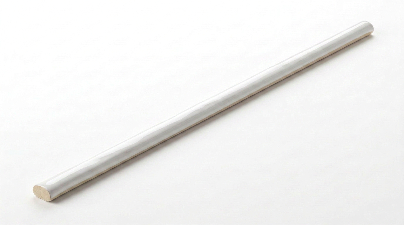 Aruba White Gloss .39x9 Trim | In Home Stone
