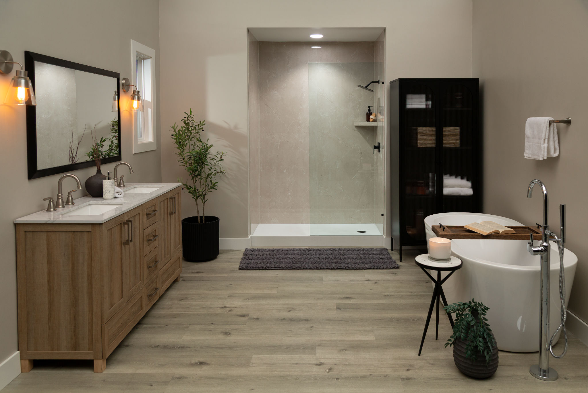Drift Sand Gloss Shower Wall Kit 36x60x94 | In Home Stone