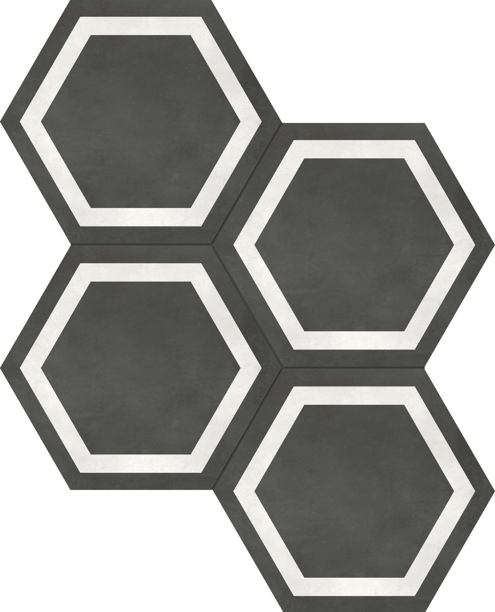 Form 7" Hexagon Frame Graphite | In Home Stone