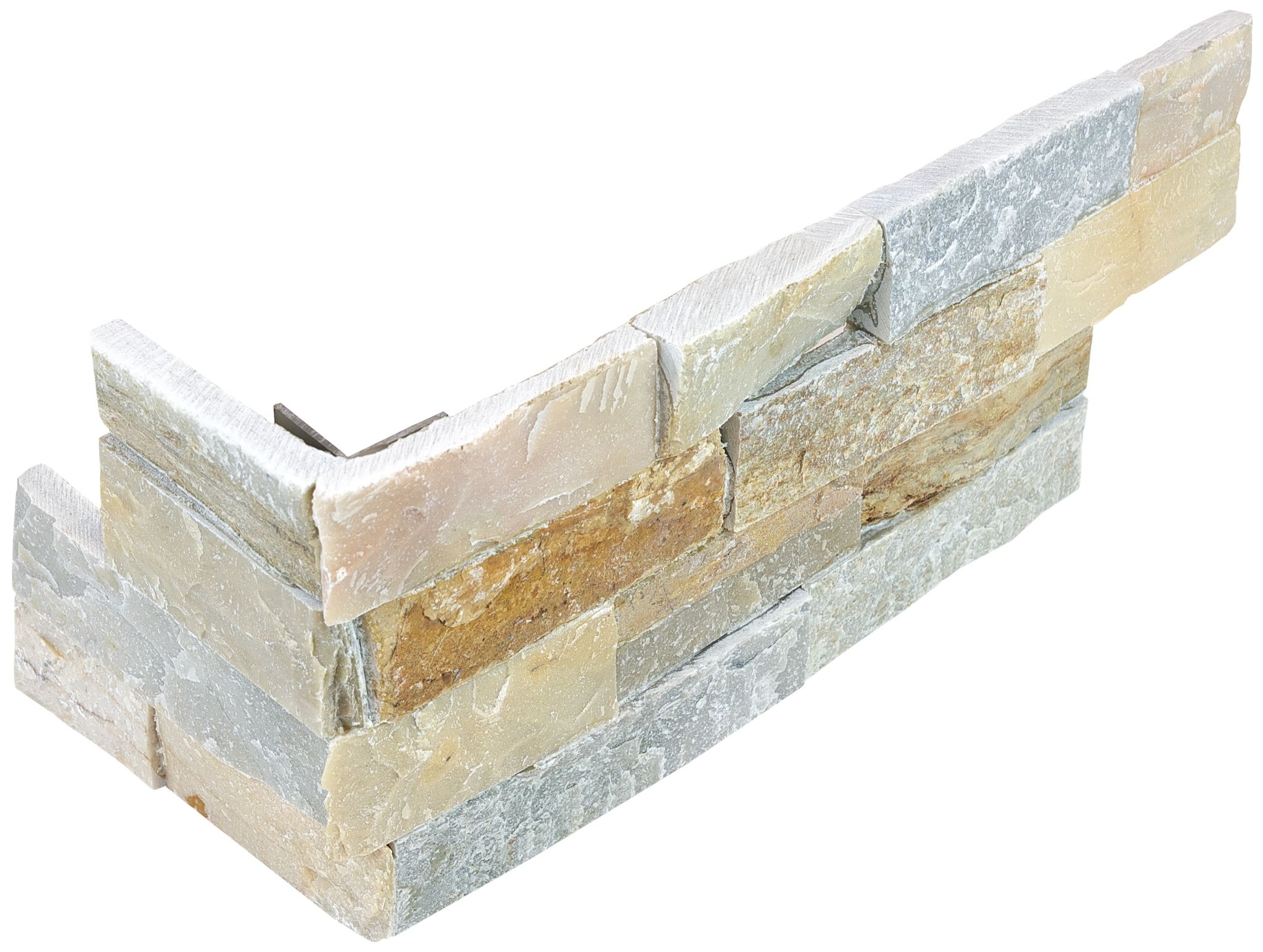 Ledger Stone 6x18 Beach Walk Assembled Corner | In Home Stone