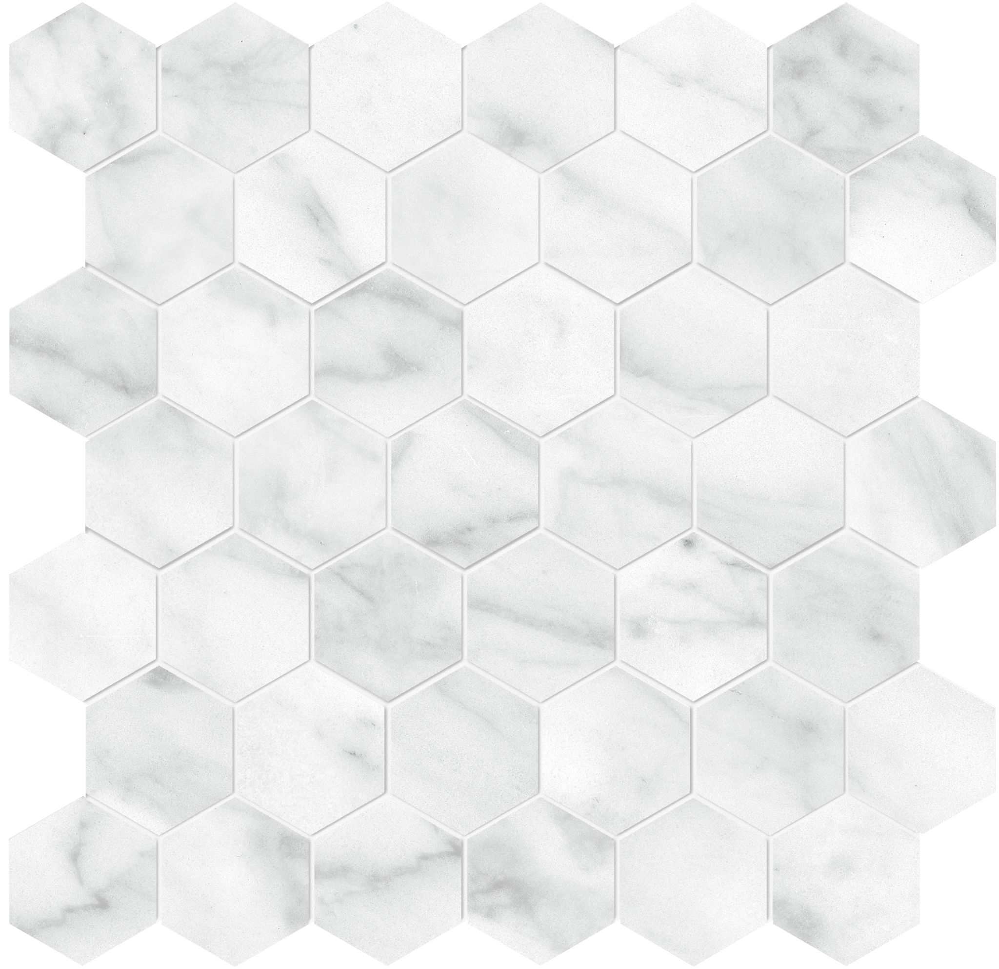Plata Carrara Abisso 2 Hexagon Matte | In Home Stone