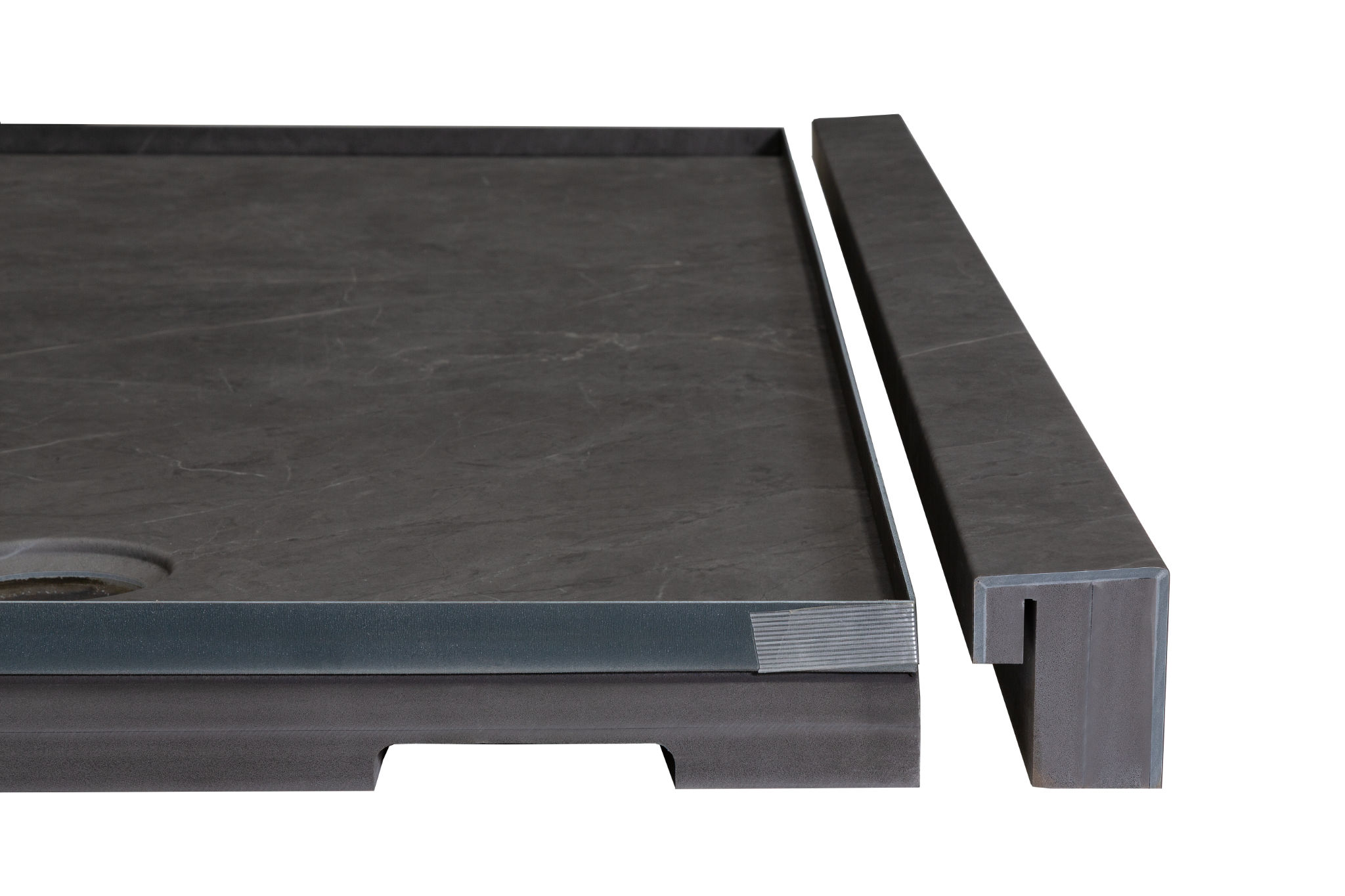 Shower Pan 36x60 Graphite Slate | In Home Stone